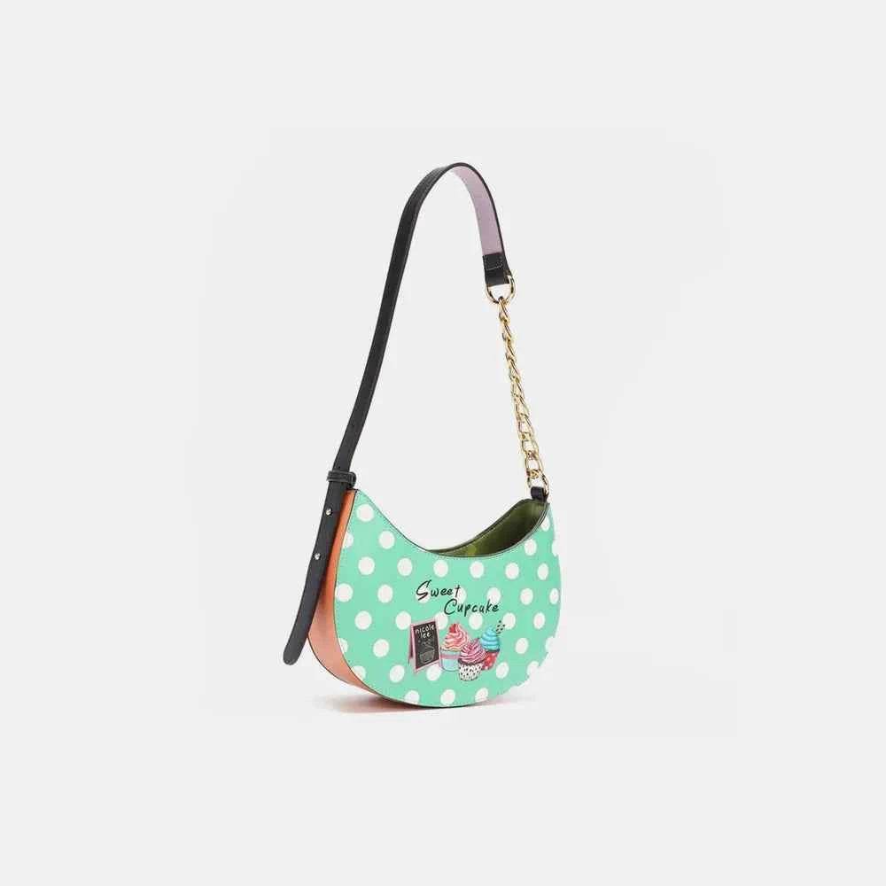 Nicole Lee USA Vegan Leather Polka Dot Shoulder Bag for a perfect OOTD – dress to impress outfits from Amexza