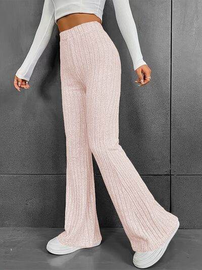 Ribbed High Waist Bootcut Pants for a perfect OOTD – dress to impress outfits from Amexza