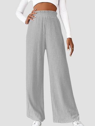 Ribbed High Waist Pants Gray for a perfect OOTD – dress to impress outfits from Amexza