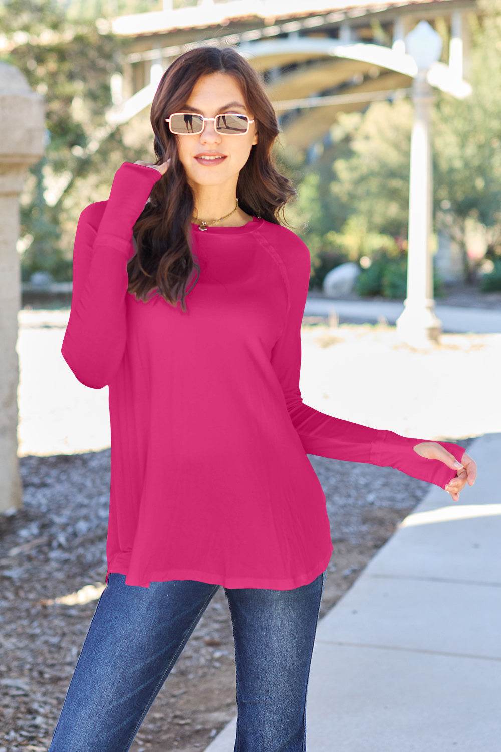 Basic Bae Full Size Round Neck Long Sleeve T-Shirt for a perfect OOTD – dress to impress outfits from Amexza