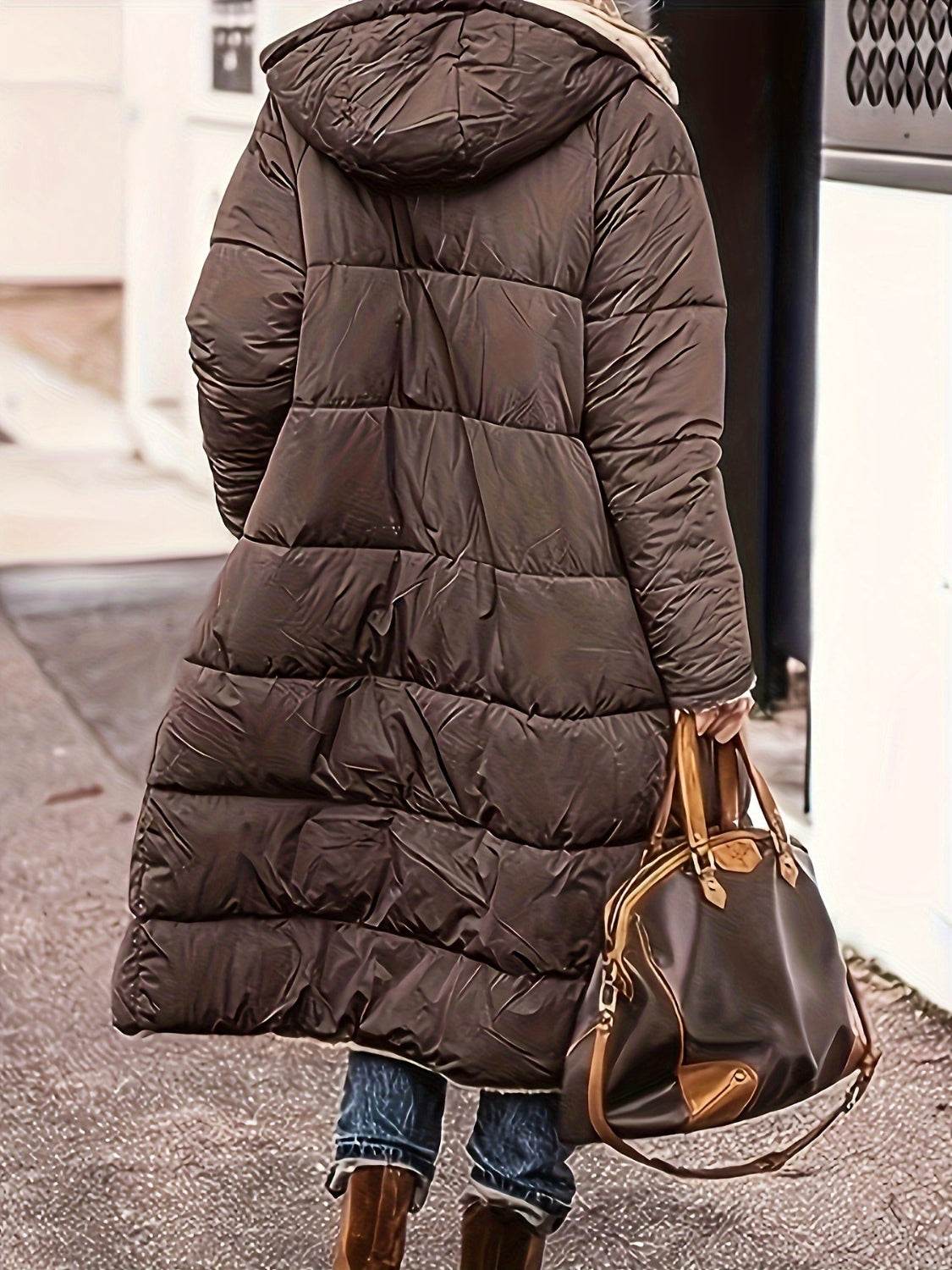 Full Size Zip Up Sherpa Hooded Coat for a perfect OOTD – dress to impress outfits from Amexza