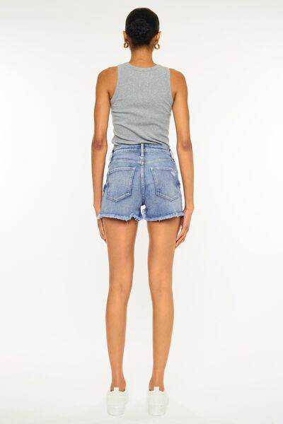 Kancan Distressed Raw Hem Denim Shorts for a perfect OOTD – dress to impress outfits from Amexza