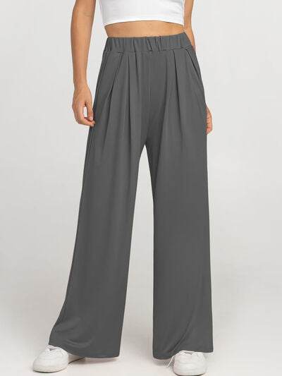 Elastic Waist Wide Leg Pants for a perfect OOTD – dress to impress outfits from Amexza