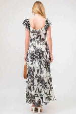 And The Why Ruffled Sleeve Tiered Floral Print Maxi Dress for a perfect OOTD – dress to impress outfits from Amexza