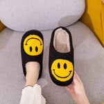 Melody Smiley Face Slippers BLACK YELLOW for a perfect OOTD – dress to impress outfits from Amexza