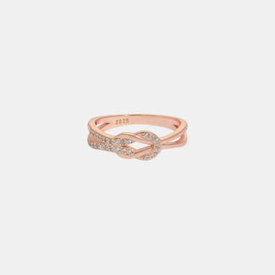 Zircon 925 Sterling Silver Ring Rose Gold for a perfect OOTD – dress to impress outfits from Amexza