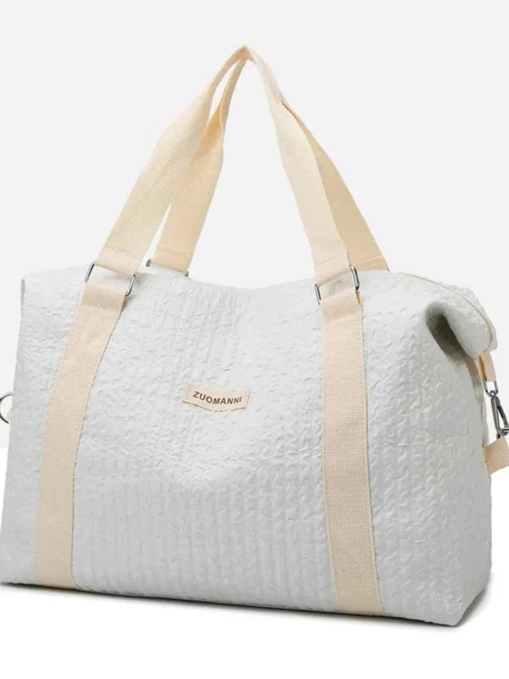 Texture Oxford Cloth Travel Bag Light Gray One Size for a perfect OOTD – dress to impress outfits from Amexza