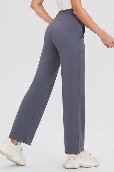 Basic Bae Full Size Drawstring High Waist Pants with Pockets - Amexza