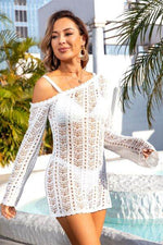 Angel Wings Openwork Single Shoulder Cover-Up for a perfect OOTD – dress to impress outfits from Amexza