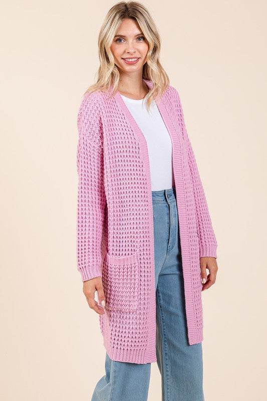 Mittoshop Open Front Long Sleeve Longline Cardigan for a perfect OOTD – dress to impress outfits from Amexza