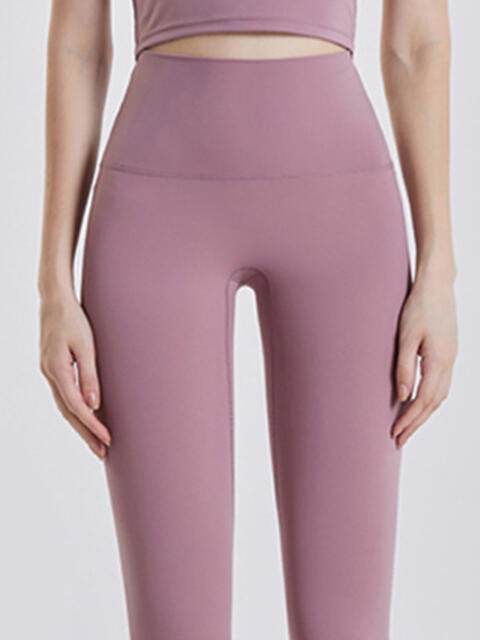 Wide Waistband Sports Leggings - Amexza