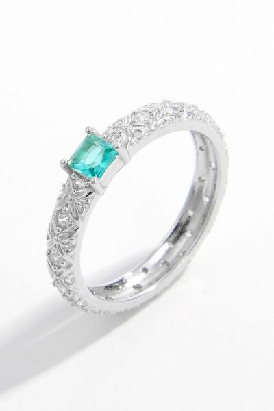 925 Sterling Silver Square Zircon Ring for a perfect OOTD – dress to impress outfits from Amexza