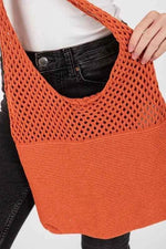Fame Half Pointelle Knit Tote Bag for a perfect OOTD – dress to impress outfits from Amexza