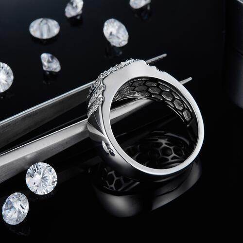 Moissanite 925 Sterling Silver Ring for a perfect OOTD – dress to impress outfits from Amexza