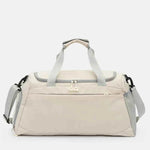 Oxford Cloth Multi Pockets Adjustable Strap Travel Bag Beige One Size for a perfect OOTD – dress to impress outfits from Amexza