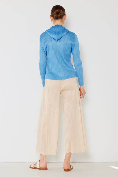 Marina West Swim Pleated Wide-Leg Pants with Side Pleat Detail for a perfect OOTD – dress to impress outfits from Amexza