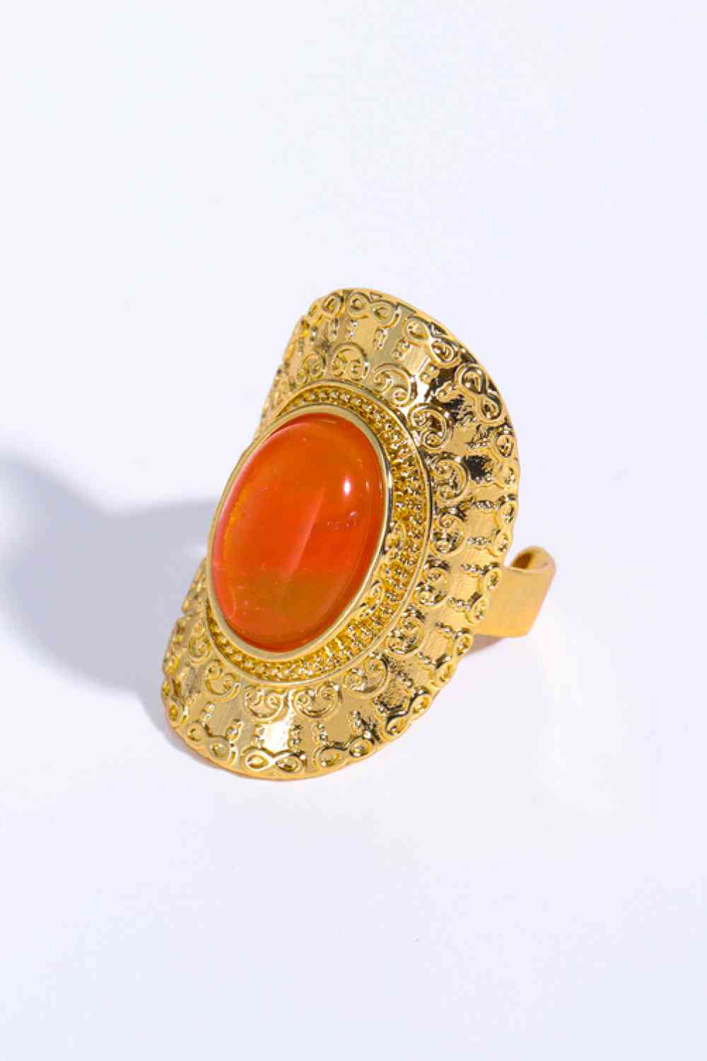 Natural Stone Copper Ring Orange One Size for a perfect OOTD – dress to impress outfits from Amexza