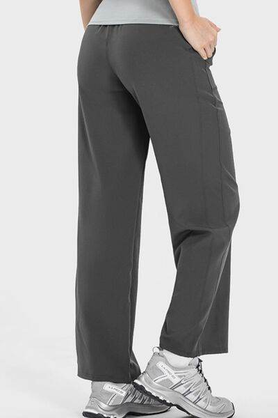 Millennia Drawstring Pocketed Active Pants - Amexza