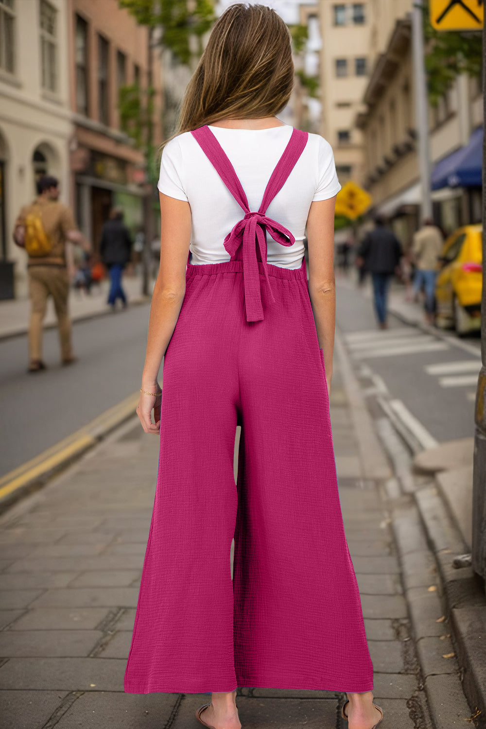 Double Take Full Size Wide Leg Overalls with Pockets for a perfect OOTD – dress to impress outfits from Amexza