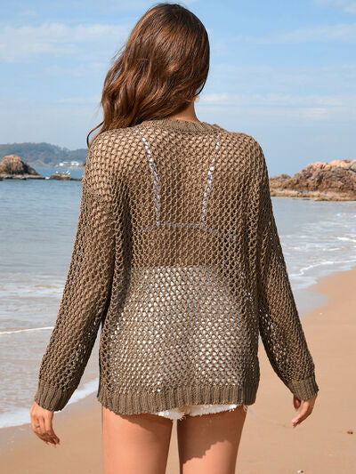 Heart Openwork Long Sleeve Cover-Up for a perfect OOTD – dress to impress outfits from Amexza