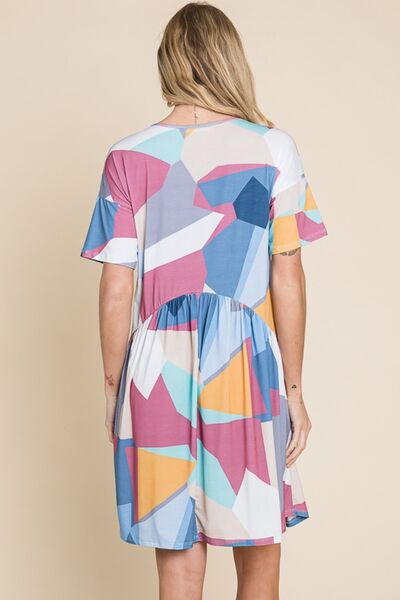 BOMBOM Ruched Color Block Short Sleeve Dress for a perfect OOTD – dress to impress outfits from Amexza