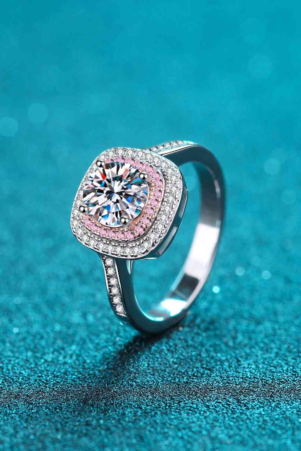 Need You Now Moissanite Ring Silver Pink for a perfect OOTD – dress to impress outfits from Amexza