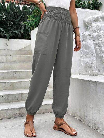 Smocked High Rise Joggers with Pockets for a perfect OOTD – dress to impress outfits from Amexza