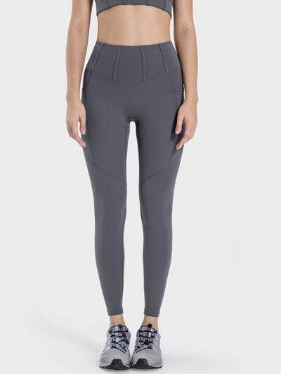 Millennia Pocketed High Waist Active Leggings - Amexza