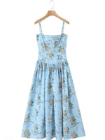 Floral Print Square Neck Cami Maxi Dress