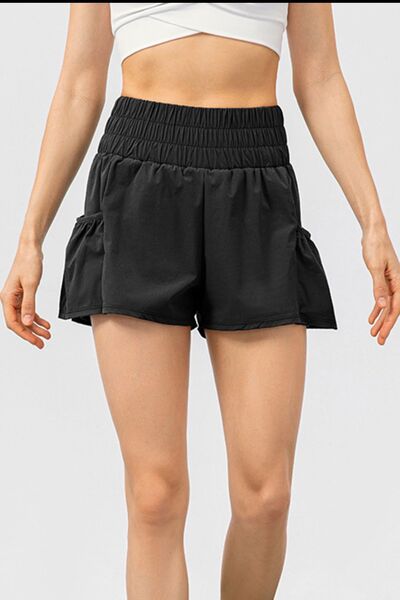 Elastic Waist Pocketed Active Shorts for a perfect OOTD – dress to impress outfits from Amexza