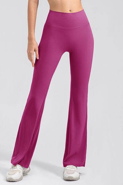 High Waist Straight Active Pants - Amexza