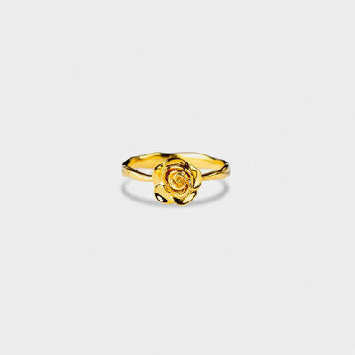 Rose Shape 18K Gold-Plated Ring Gold for a perfect OOTD – dress to impress outfits from Amexza