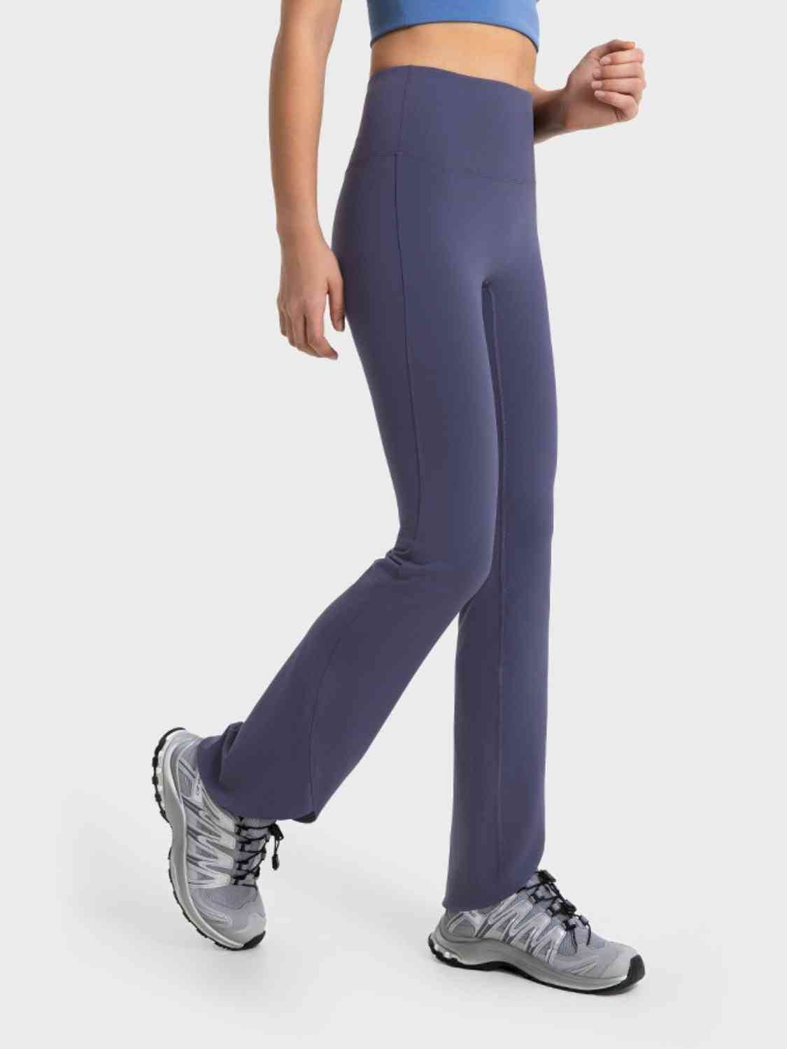 Millennia Wide Waistband Bootcut Sports Pants - Amexza