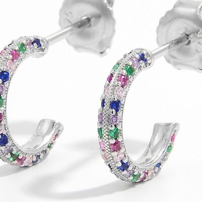 925 Sterling Silver Contrast Zircon Earrings for a perfect OOTD – dress to impress outfits from Amexza