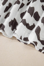 Leopard Boat Neck Long Sleeve Knit Top for a perfect OOTD – dress to impress outfits from Amexza