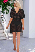 Openwork Tie Waist Cover Up for a perfect OOTD – dress to impress outfits from Amexza