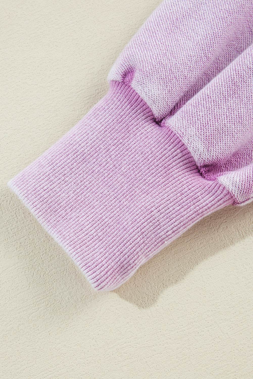 Exposed Seam Round Neck Long Sleeve Sweatshirt for a perfect OOTD – dress to impress outfits from Amexza