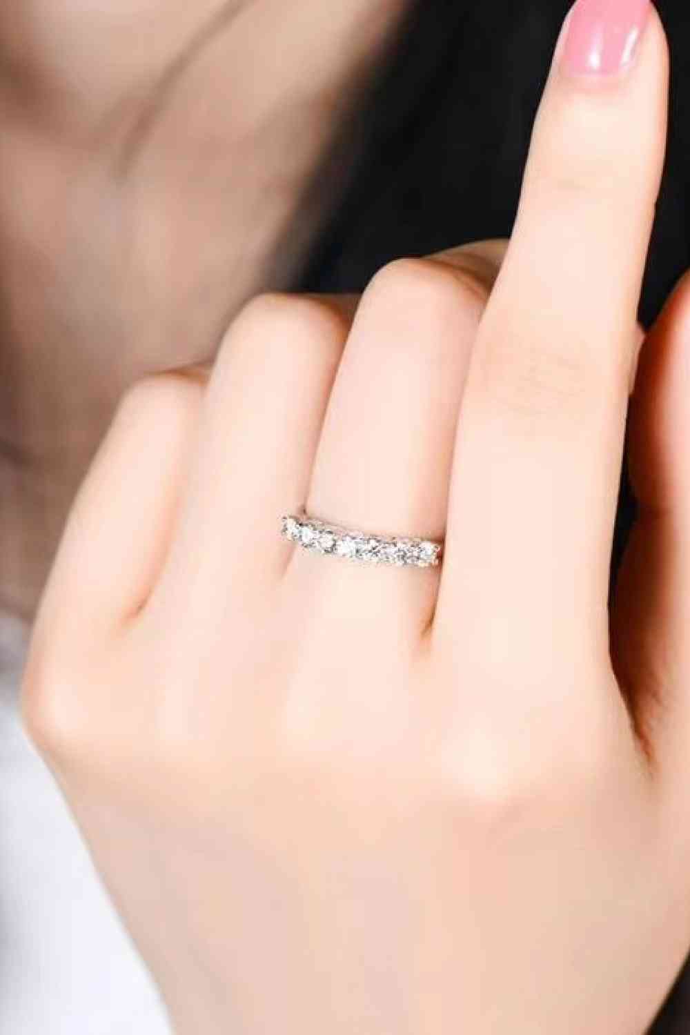 Charming Moissanite 925 Sterling Silver Ring for a perfect OOTD – dress to impress outfits from Amexza