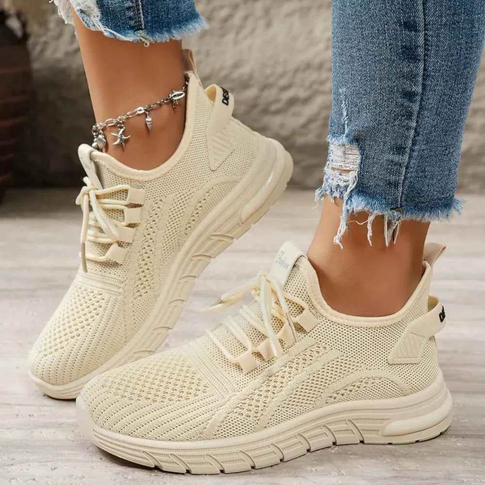 Mesh Breathable Round Toe Athletic Beige for a perfect OOTD – dress to impress outfits from Amexza