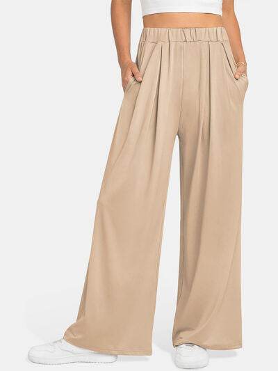 Elastic Waist Wide Leg Pants for a perfect OOTD – dress to impress outfits from Amexza