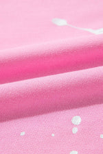 Exposed Seam Splatter Print Round Neck Sweatshirt for a perfect OOTD – dress to impress outfits from Amexza