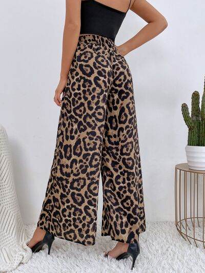 Printed Elastic Waist Wide Leg Pants for a perfect OOTD – dress to impress outfits from Amexza