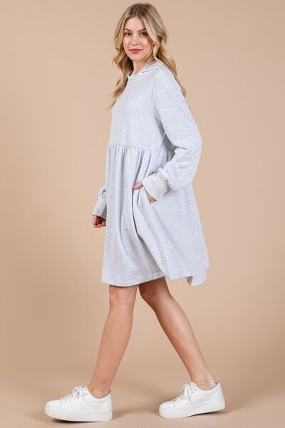 Ces Femme Long Sleeve Hooded Sweatshirt Dress for a perfect OOTD – dress to impress outfits from Amexza