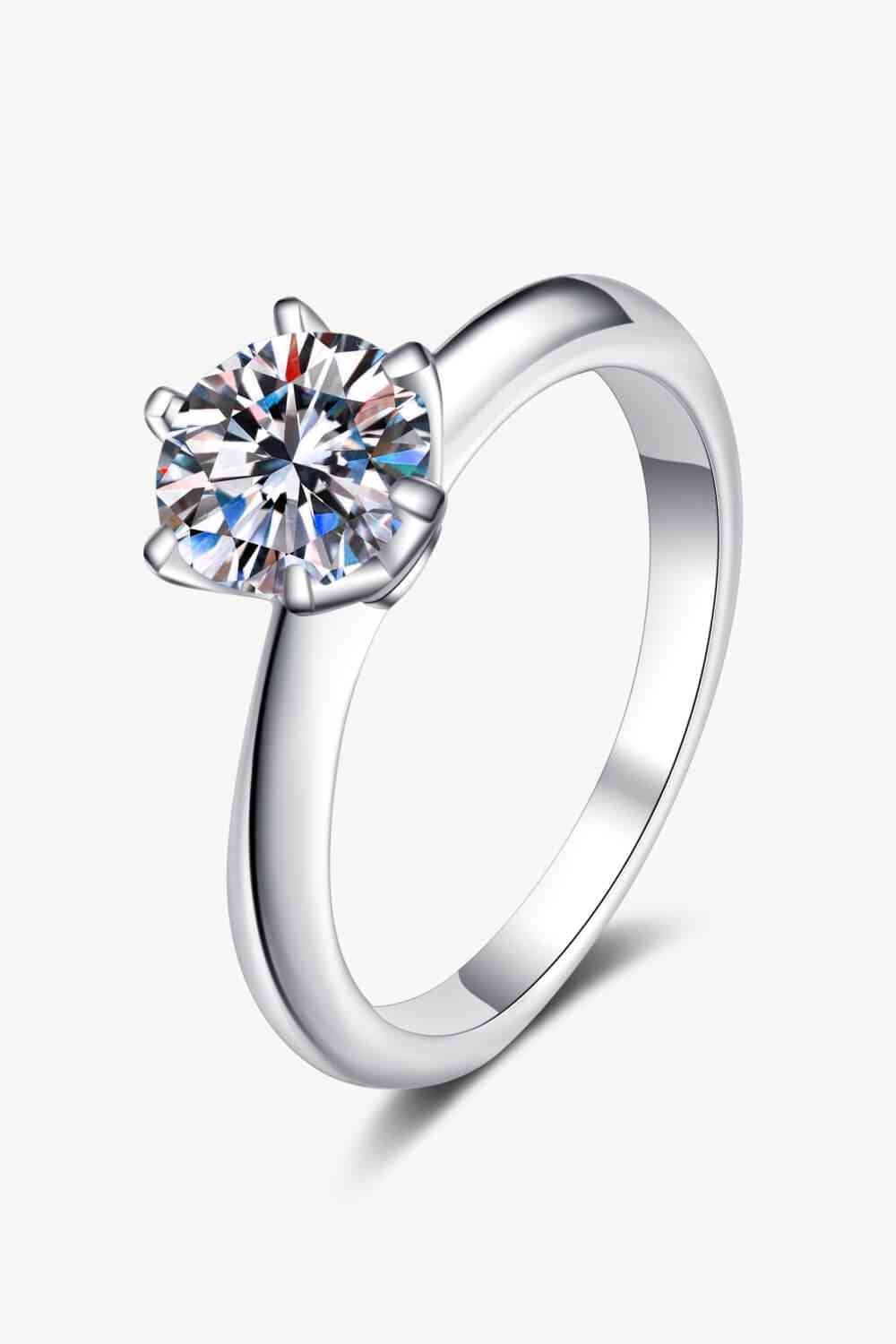 1.5 Carat Moissanite 925 Sterling Silver Ring Silver for a perfect OOTD – dress to impress outfits from Amexza