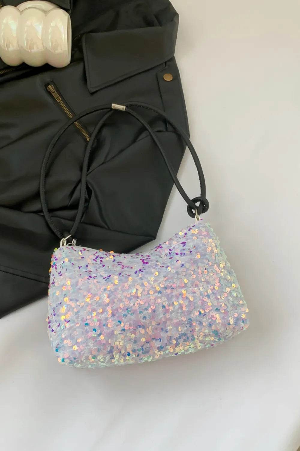 Sequin Double Strap Shoulder Bag for a perfect OOTD – dress to impress outfits from Amexza