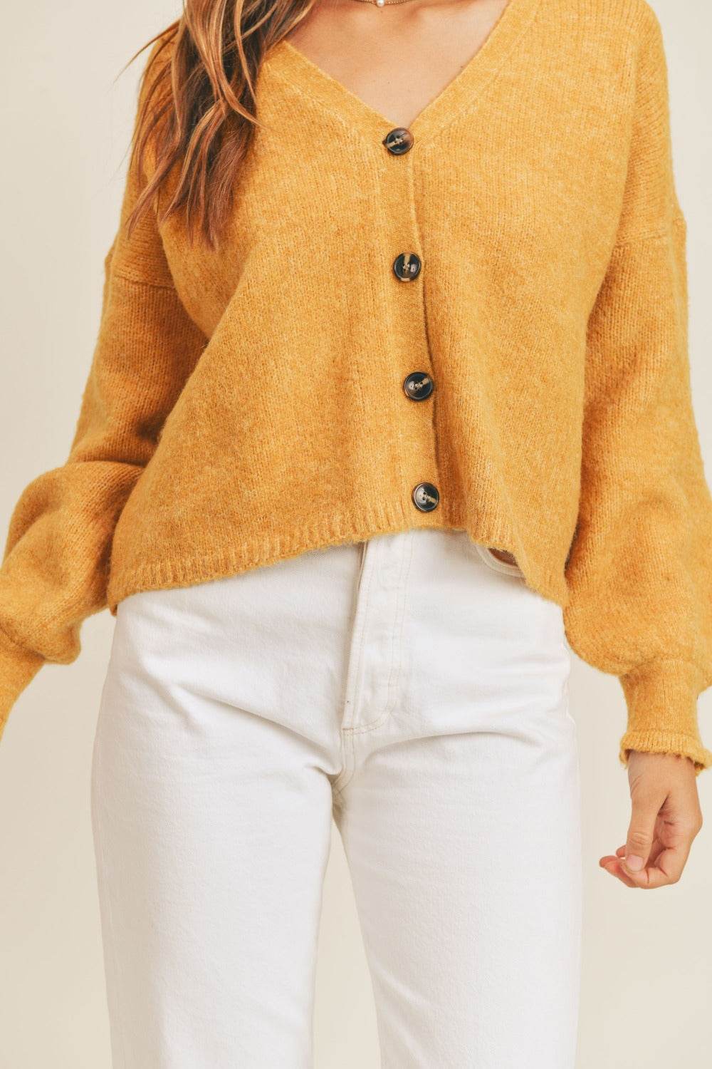 MABLE Long Sleeve Button Down Sweater Cardigan - Amexza