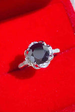 2 Carat Black Moissanite Floral Ring for a perfect OOTD – dress to impress outfits from Amexza
