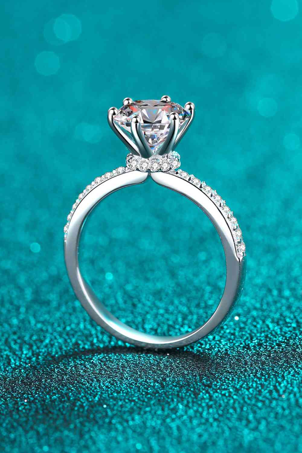 925 Sterling Silver 2 Carat Moissanite Ring for a perfect OOTD – dress to impress outfits from Amexza