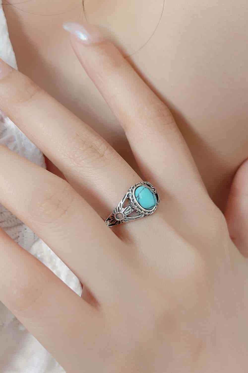 Turquoise 925 Sterling Silver Ring for a perfect OOTD – dress to impress outfits from Amexza