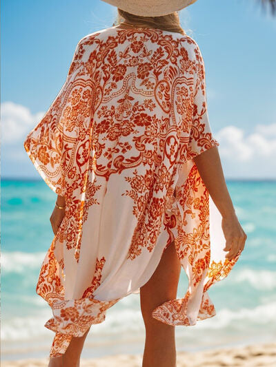 Lovelet Printed Open Front Cover-Up for a perfect OOTD – dress to impress outfits from Amexza